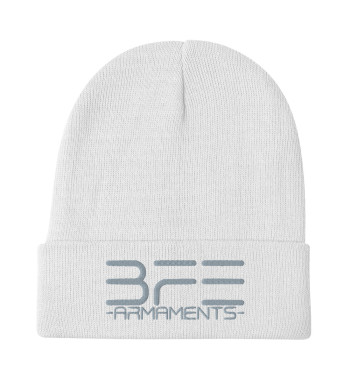 Gray Embroidered Beanie